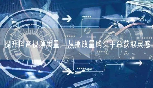 提升抖音视频质量，从播放量购买平台获取灵感