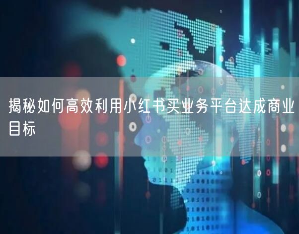 揭秘如何高效利用小红书买业务平台达成商业目标