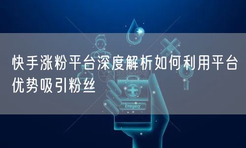 快手涨粉平台深度解析如何利用平台优势吸引粉丝