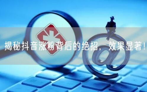 揭秘抖音涨粉背后的绝招，效果显著！